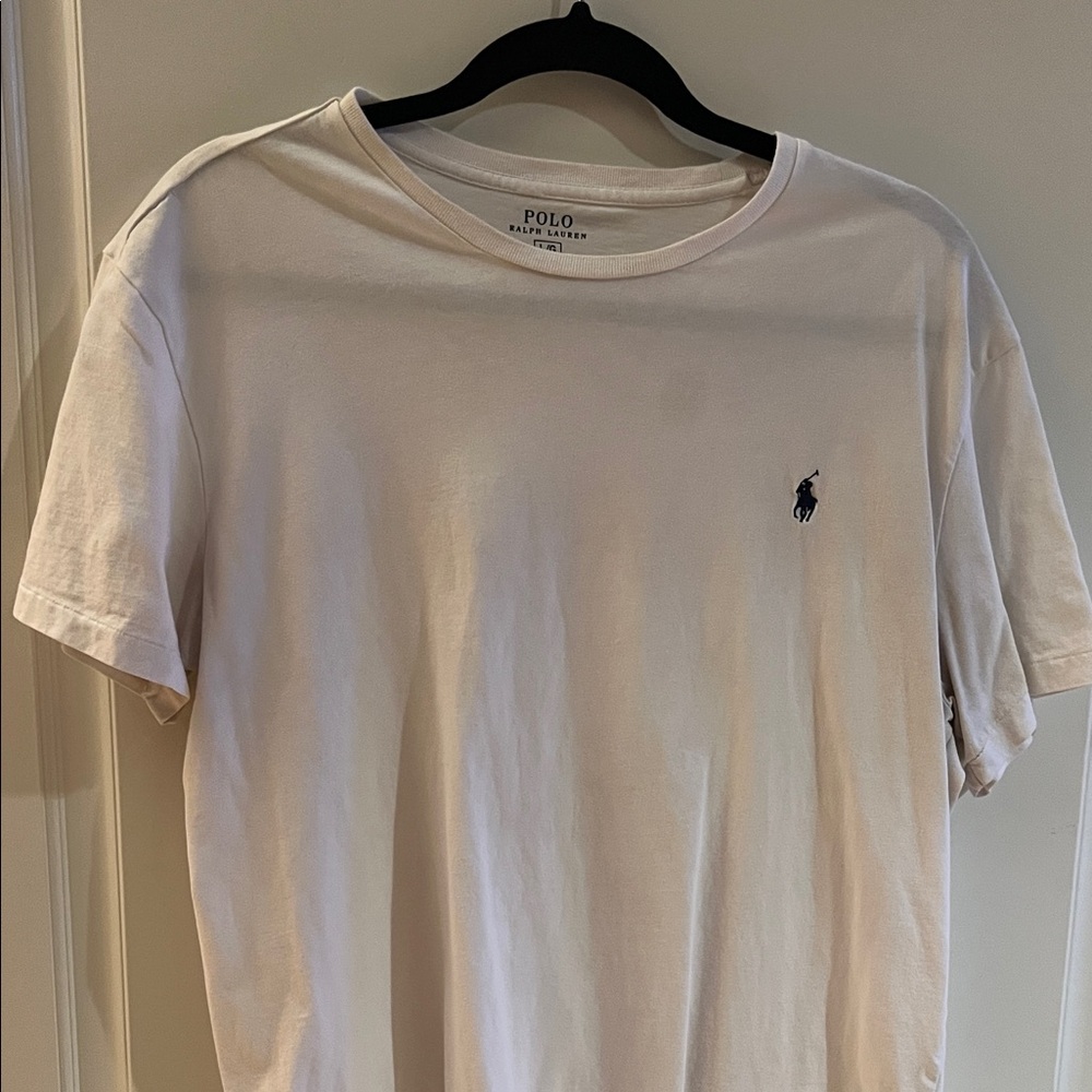 Polo by Ralph Lauren Men's Cream Short Sleeve Tee